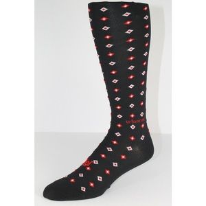 Men’s Black and Ref Dress Socks